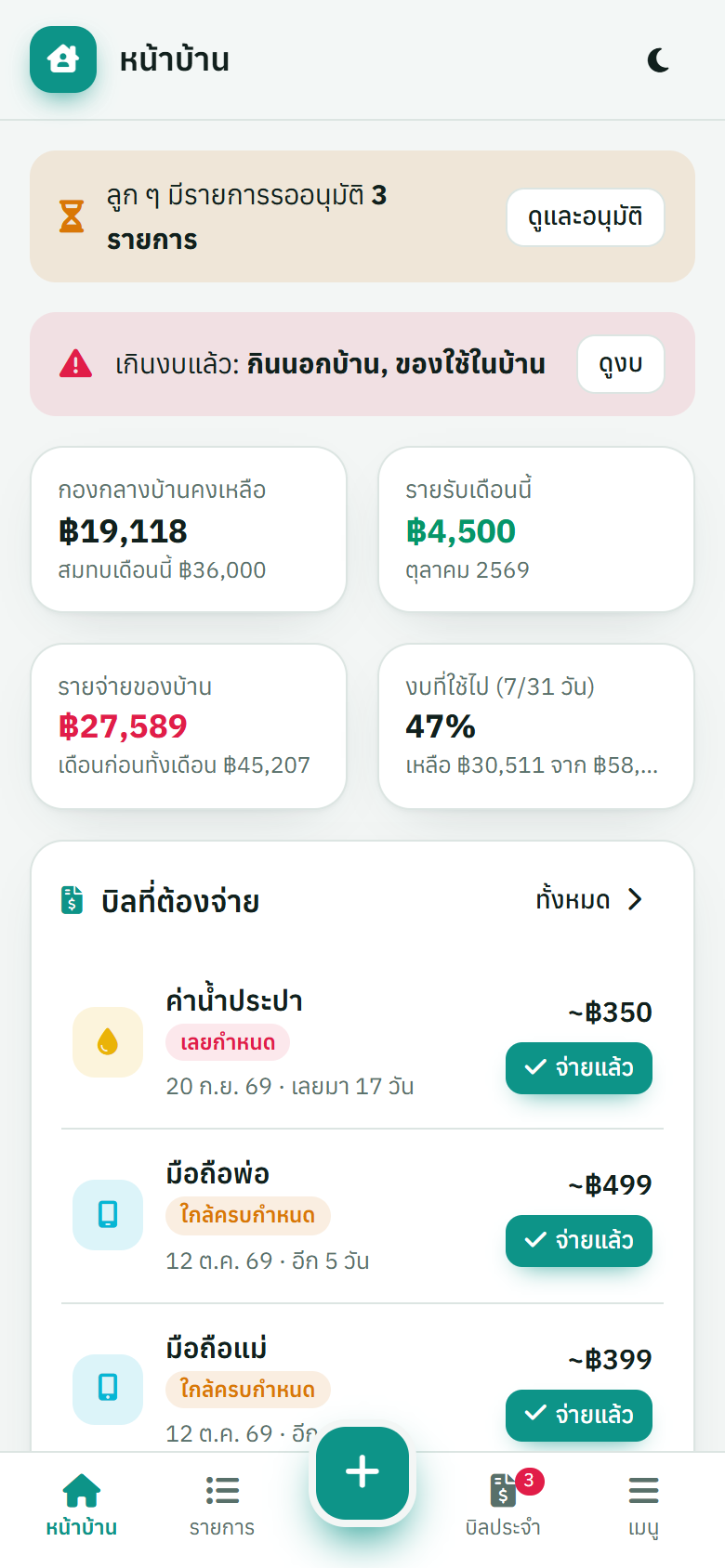 หน้าบ้านบนมือถือ